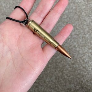 Bullet Necklace with Black Cord